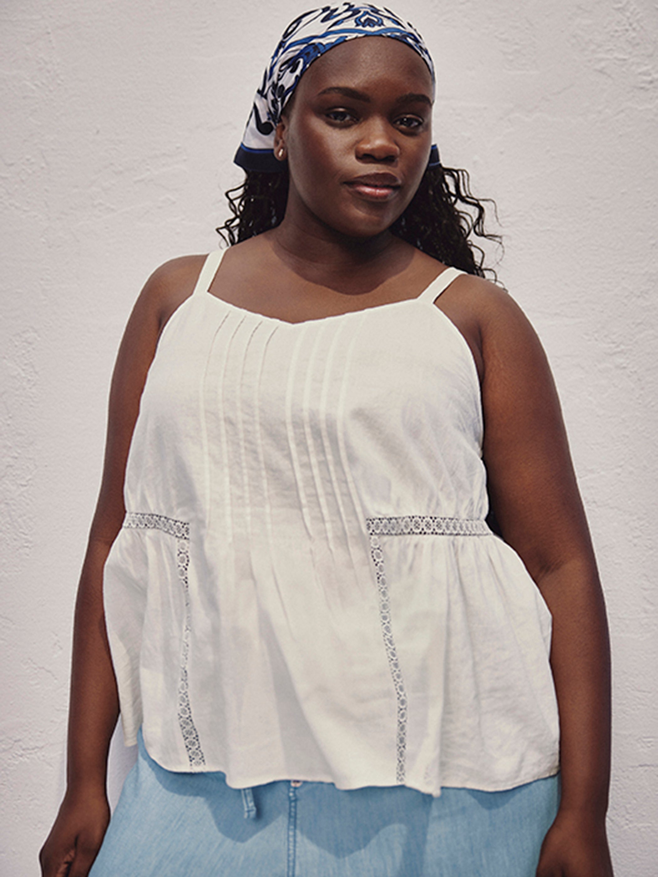 Linen Blend Swing Cami Blouse Plus Size Women's Blouses – Penningtons