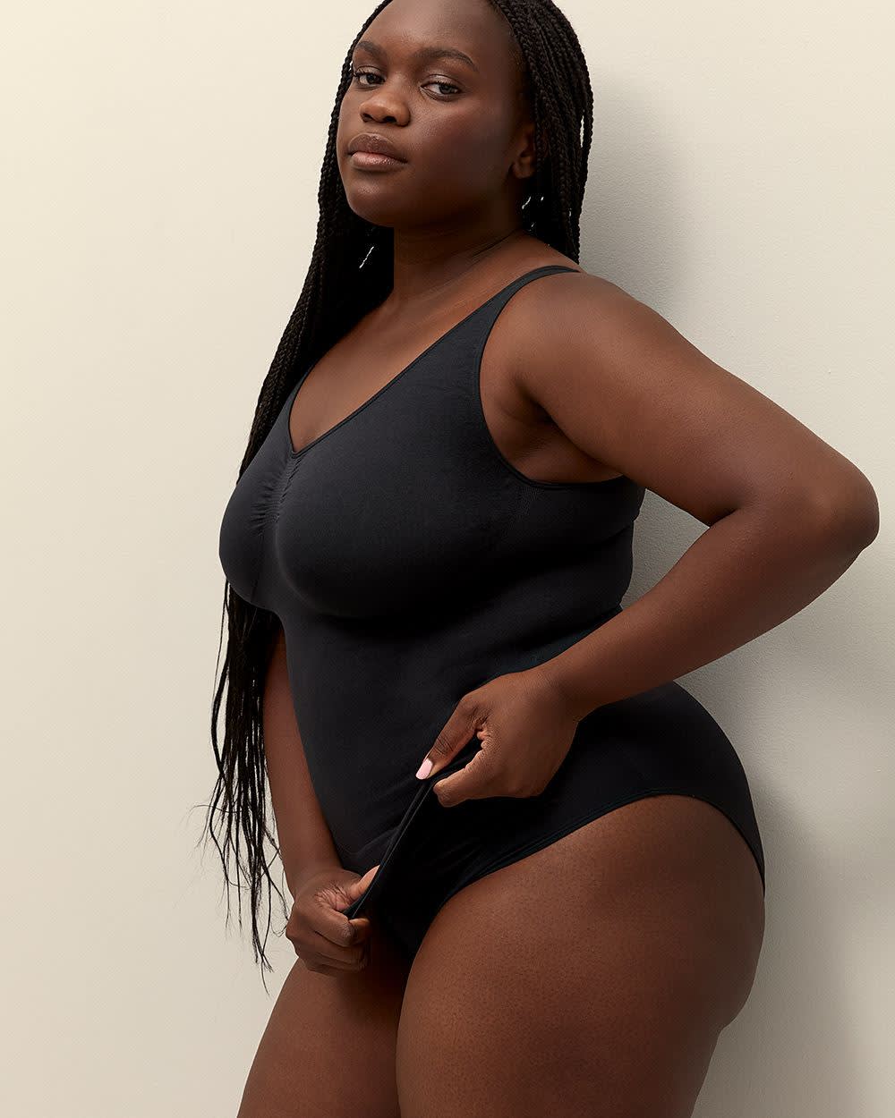 Body Gainçant Full Figure 3XL - Beige Sans Couture - Affine Ventre Et Dos