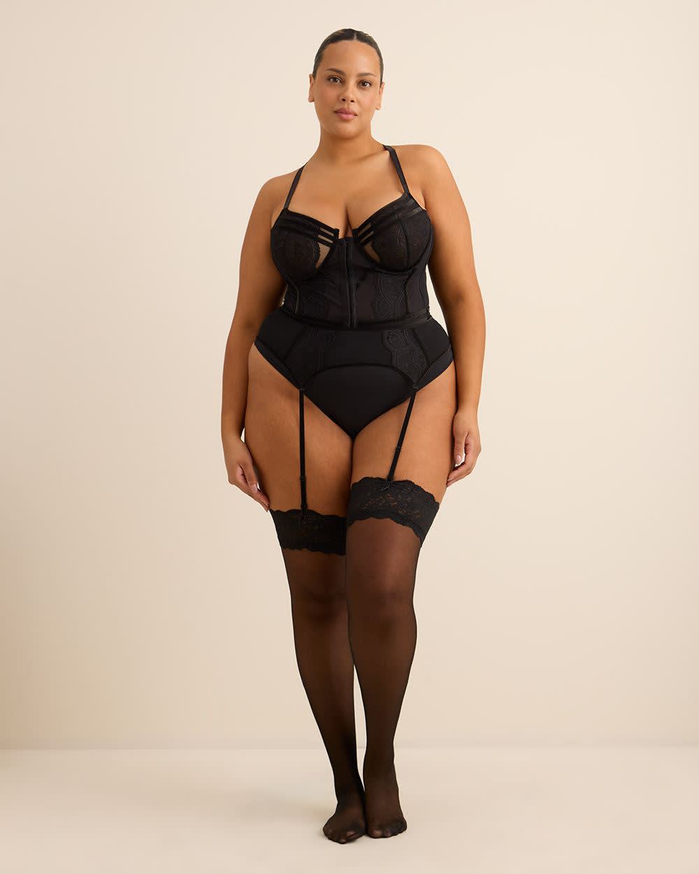 Desse Plus Size Black Lace Garter Belt Women's Lingerie Penningtons Desse Plus Size Black Lace Garter Belt Women's Lingerie Penningtons