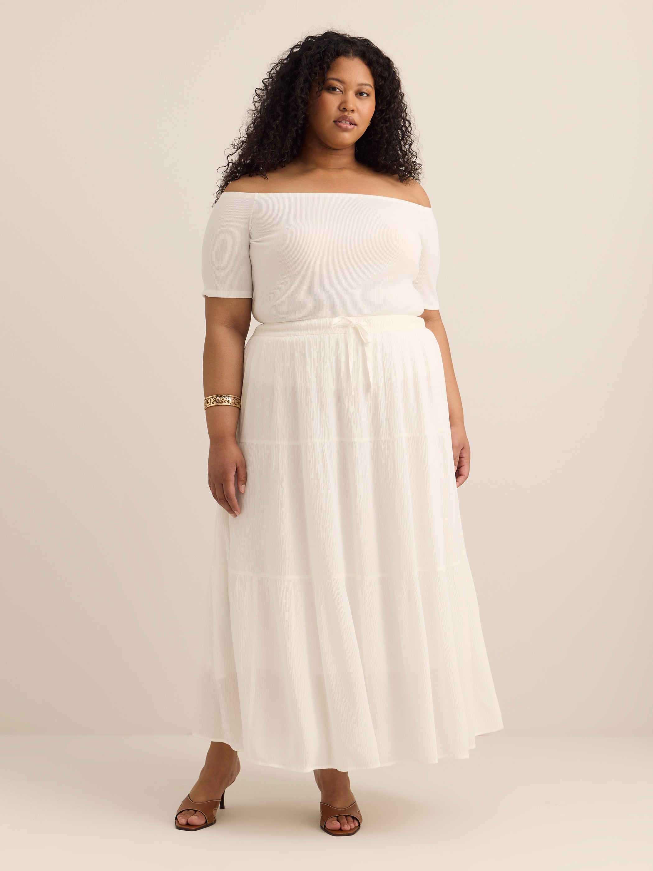 Penningtons Plus Size Pull-On Boho Maxi Skirt Women's Skirts