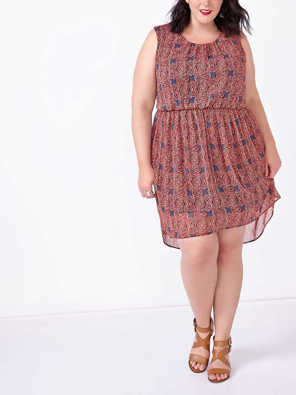 Sleeveless Printed Dress Sleeveless Printed Dress