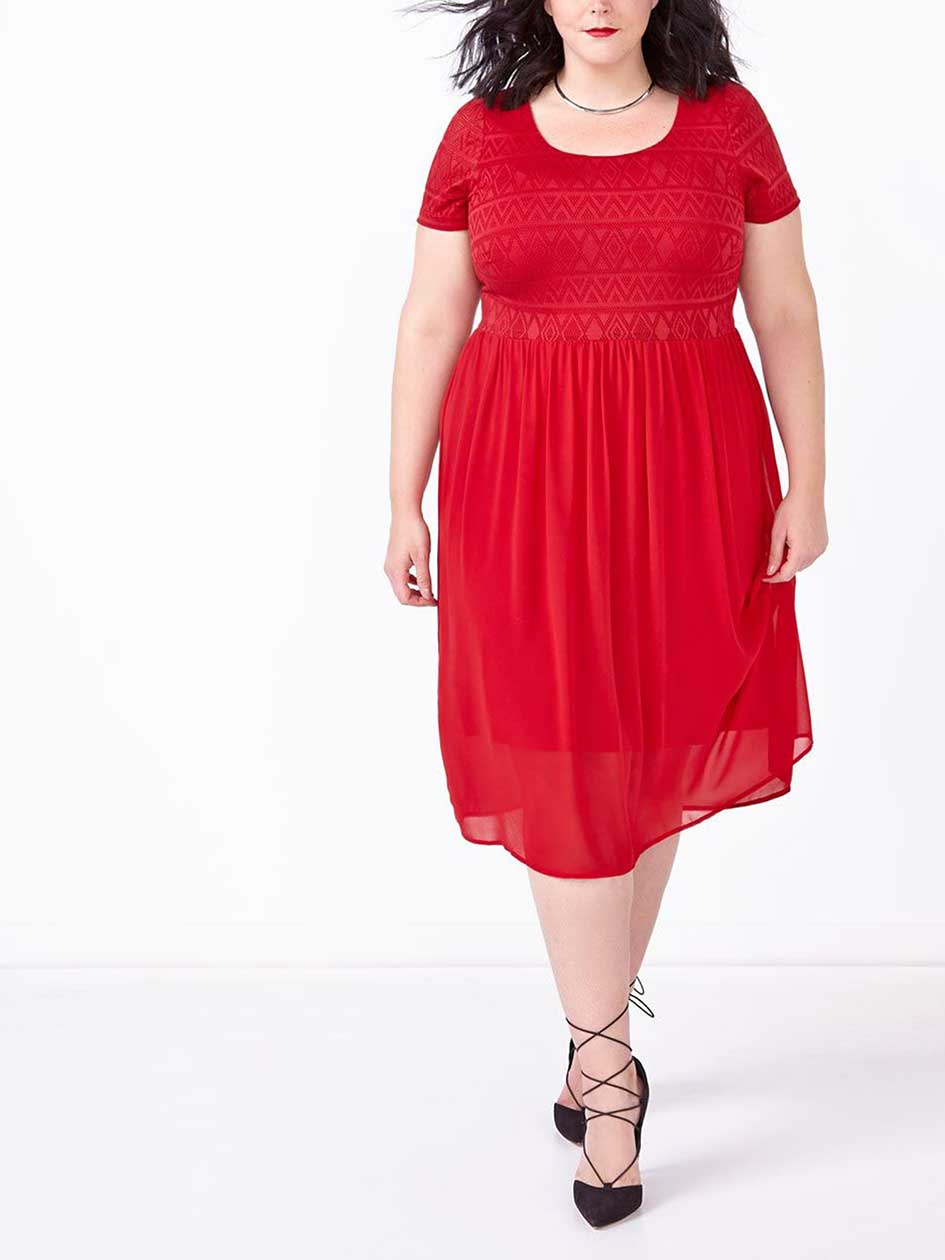 Cap Sleeve Dress with Crochet Cap Sleeve Dress with Crochet