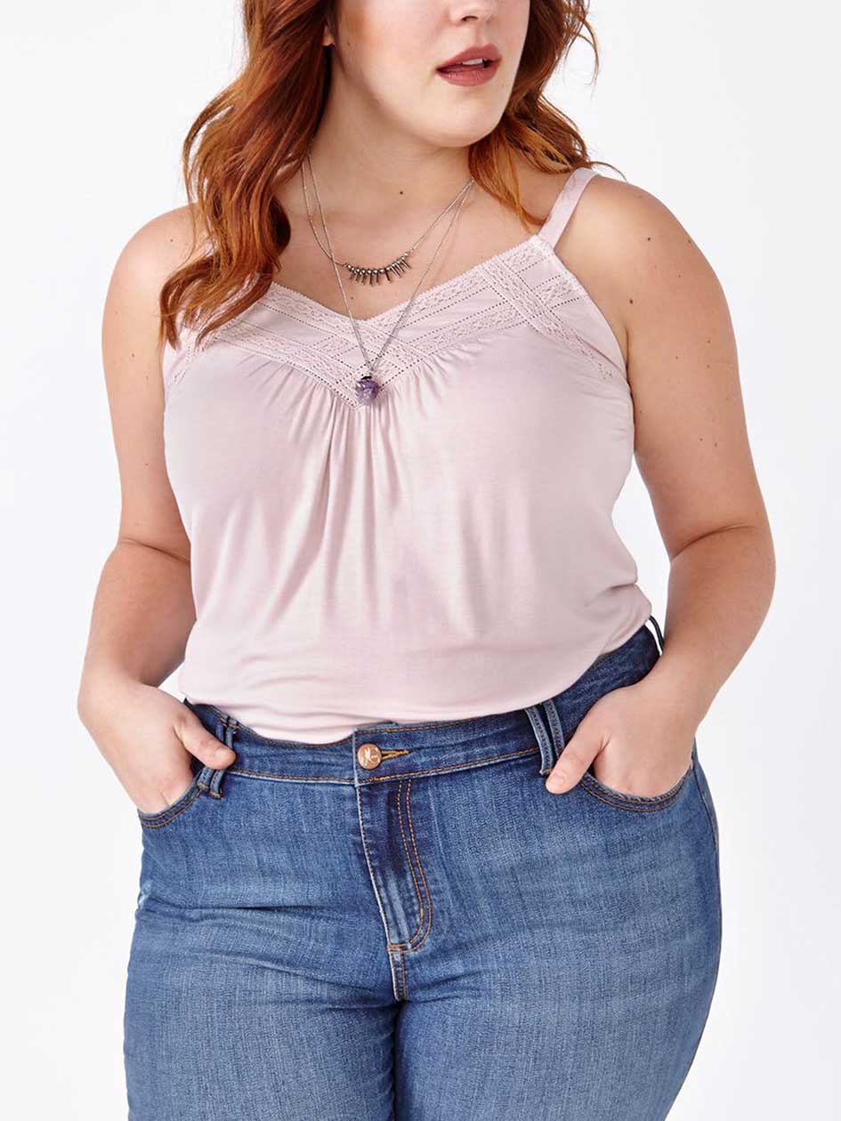 d/c JEANS Tank Top with Crochet d/c JEANS Tank Top with Crochet