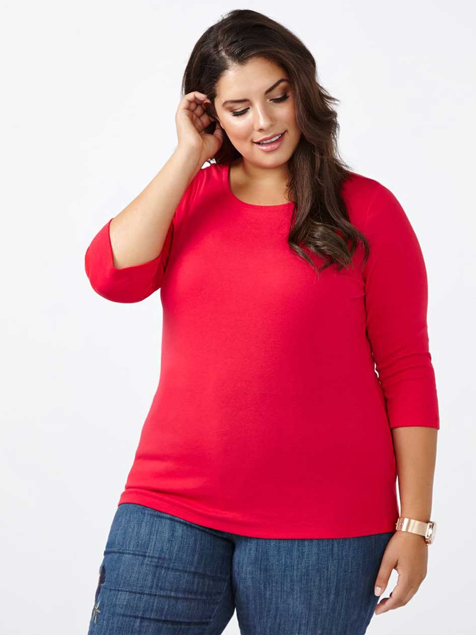 Curve Fit 3/4 Sleeve T-Shirt Curve Fit 3/4 Sleeve T-Shirt
