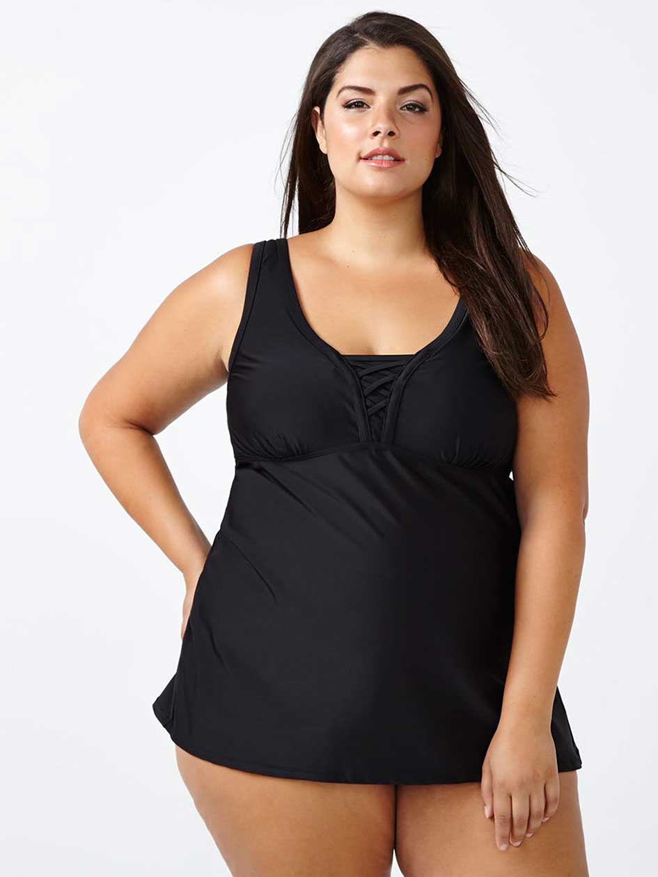 Sea - Lace Up Front Swim Dress Sea - Lace Up Front Swim Dress