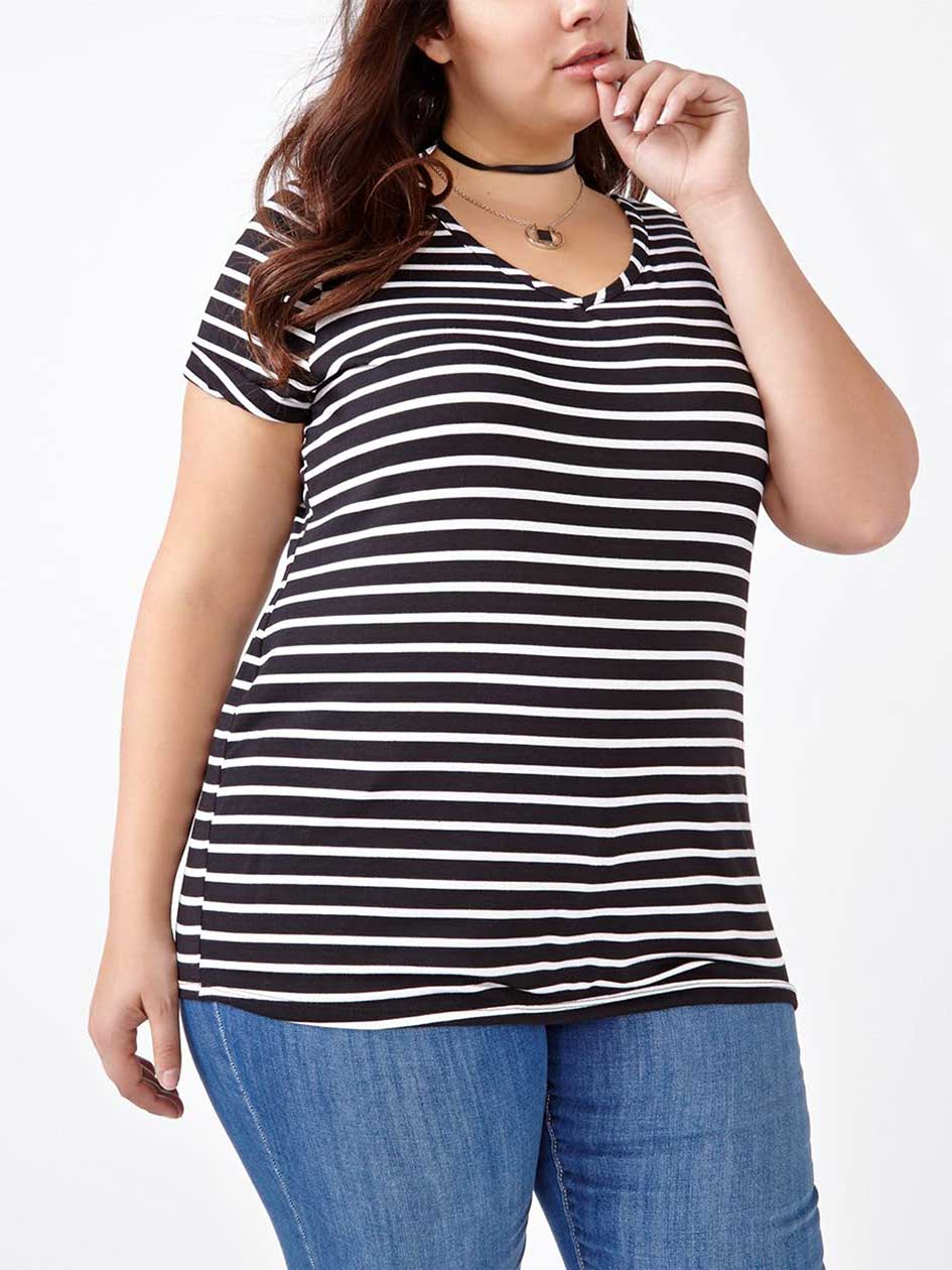 Shaped Fit Striped T-Shirt Shaped Fit Striped T-Shirt