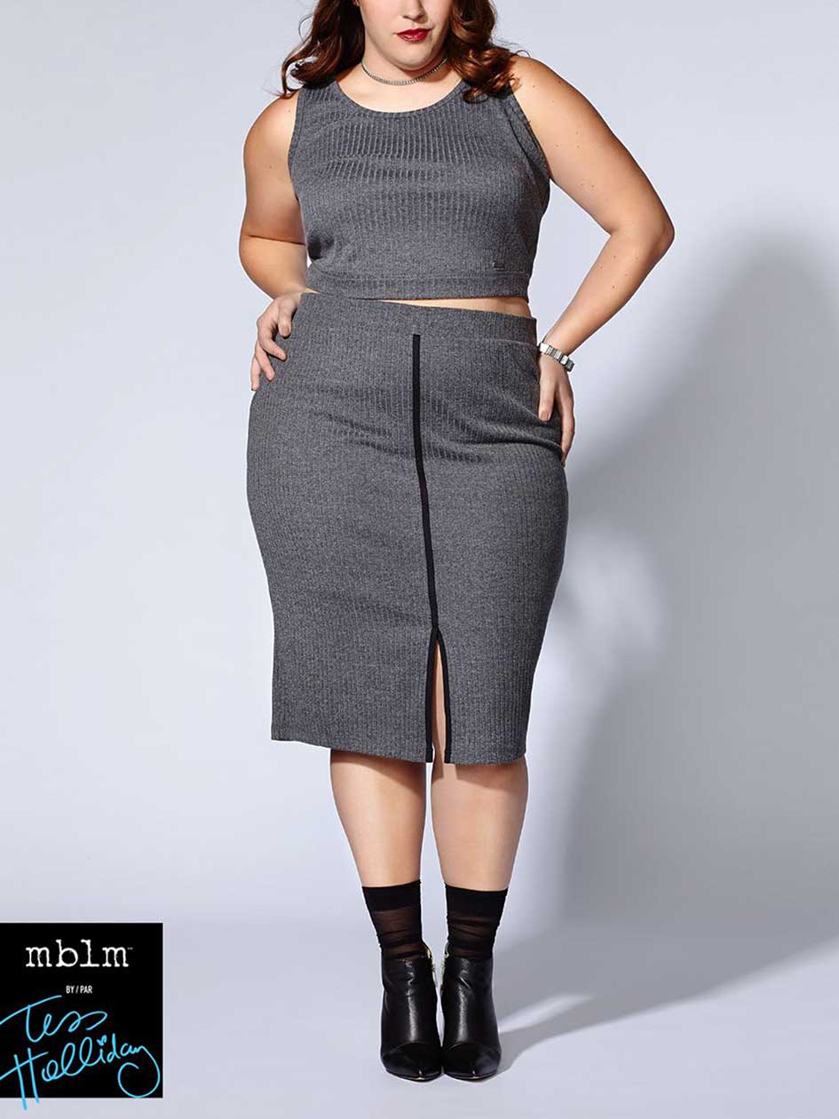 Tess Holliday - Ribbed Sleeveless Crop Top Tess Holliday - Ribbed Sleeveless Crop Top