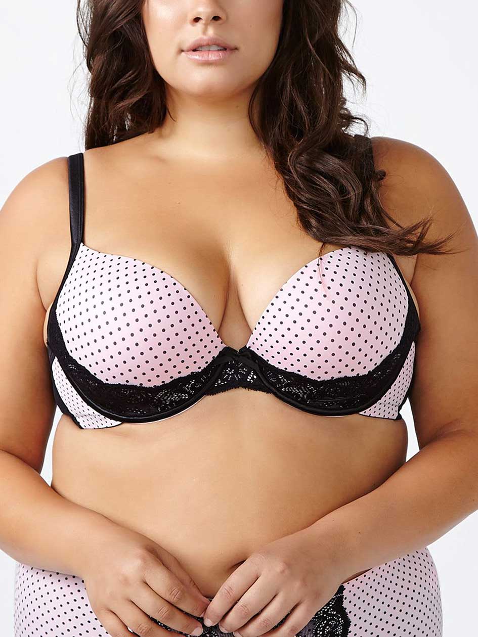 Ti Voglio Printed Plunge Bra with Lace Ti Voglio Printed Plunge Bra with Lace