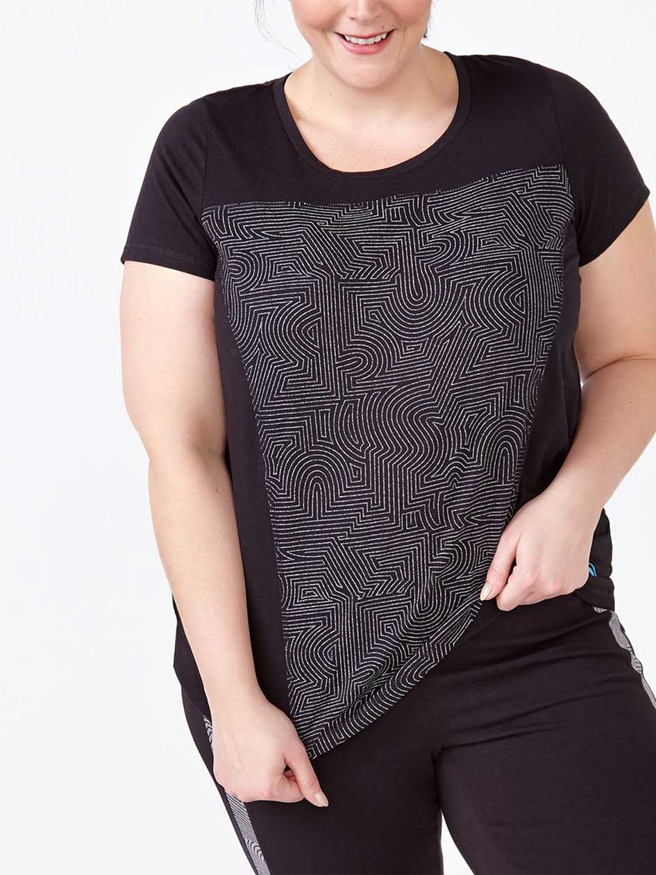 Essentials - Plus-Size Printed Reflective T-Shirt Essentials - Plus-Size Printed Reflective T-Shirt