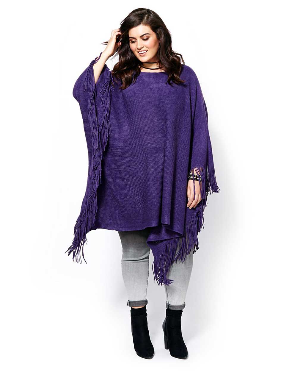 MELISSA McCARTHY Long Sleeve Poncho Sweater MELISSA McCARTHY Long Sleeve Poncho Sweater
