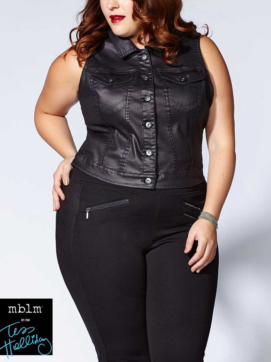 Tess Holliday - Sleeveless Denim Vest Tess Holliday - Sleeveless Denim Vest