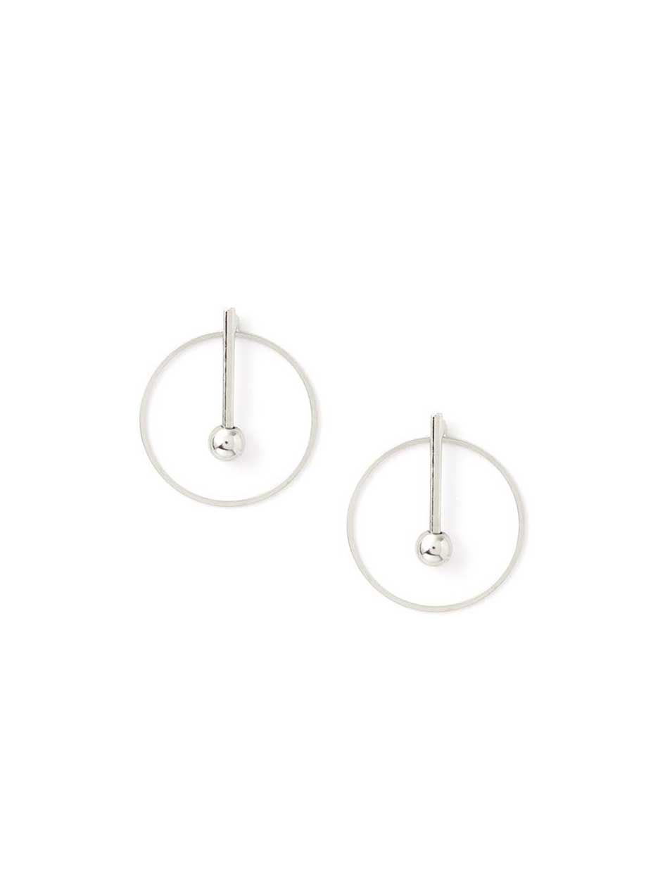 Hoop Earrings with Pave Bar Hoop Earrings with Pave Bar