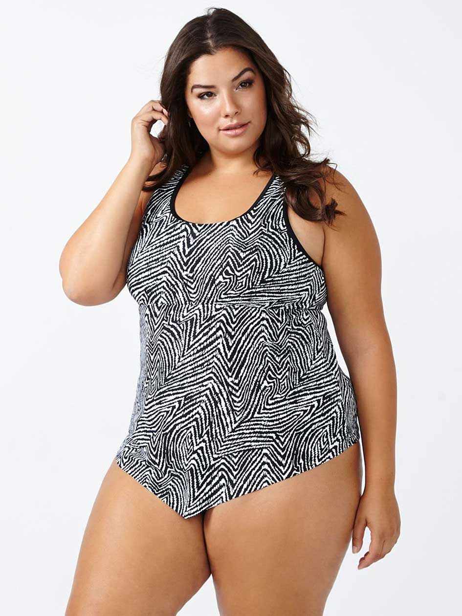 Sea - Printed Racerback Tankini Swim Top Sea - Printed Racerback Tankini Swim Top