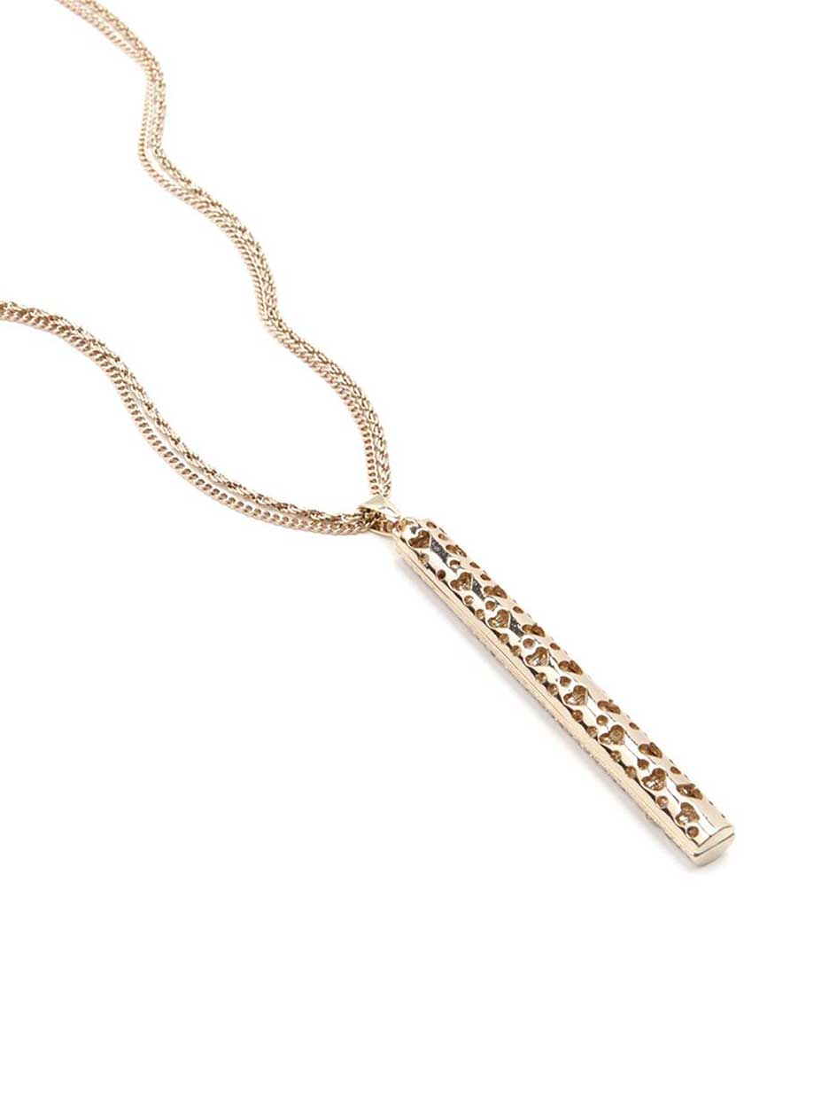 Long Necklace with Pave Bar Long Necklace with Pave Bar