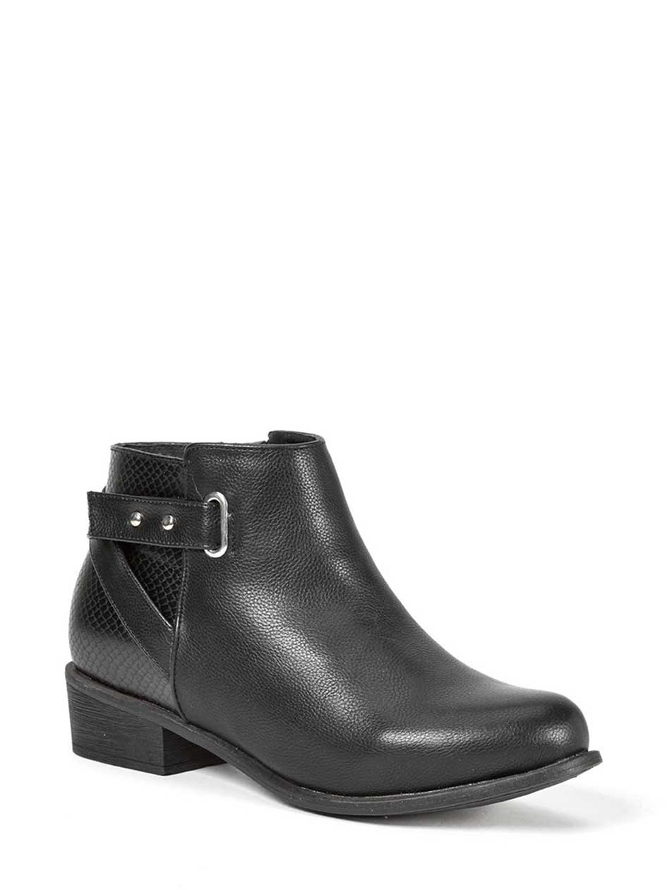 wide width snakeskin booties