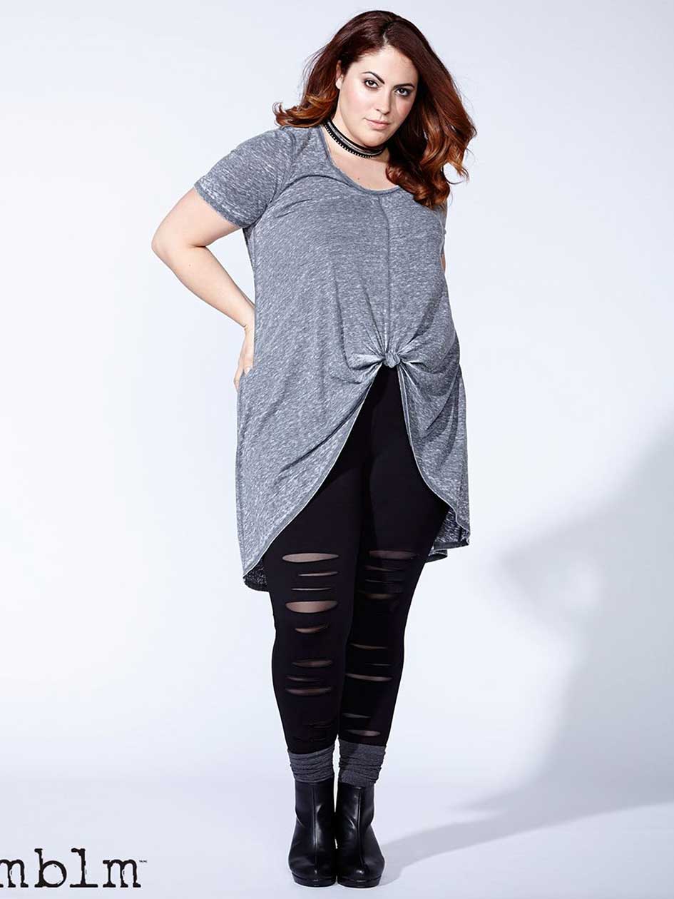 mblm - Short Sleeve Tunic with Front Knot mblm - Short Sleeve Tunic with Front Knot