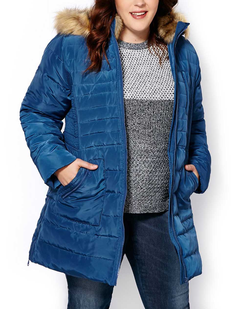 Faux-Fur Hooded Down Jacket Faux-Fur Hooded Down Jacket