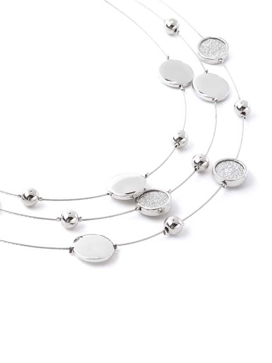 Multi-Chain Necklace with Beads Multi-Chain Necklace with Beads