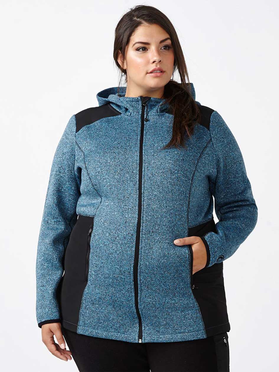 Sports - Plus-Size Hooded Fleece Jacket Sports - Plus-Size Hooded Fleece Jacket