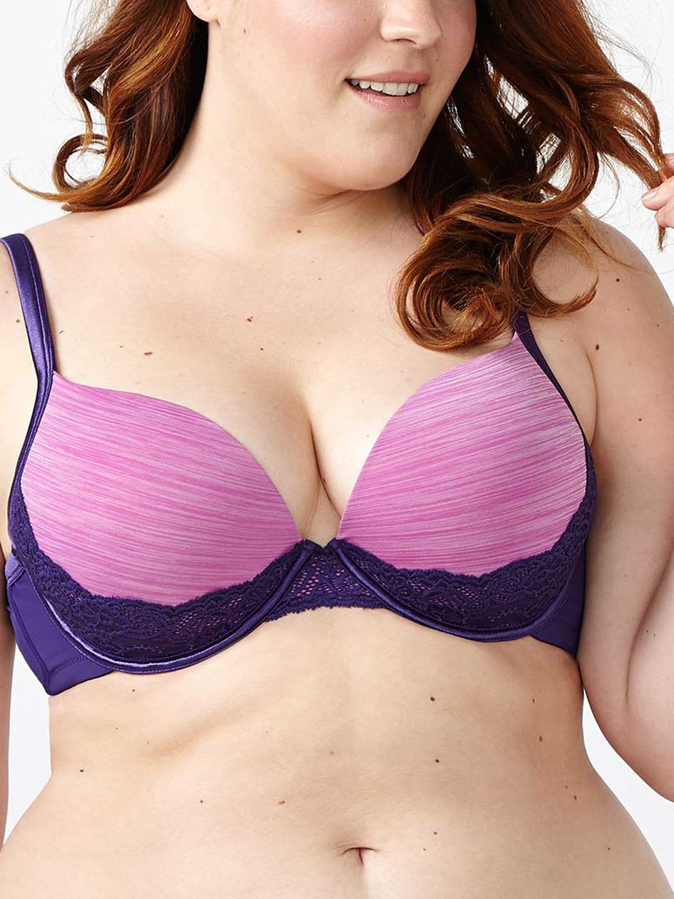 Ti Voglio Printed Plunge Bra with Lace Ti Voglio Printed Plunge Bra with Lace