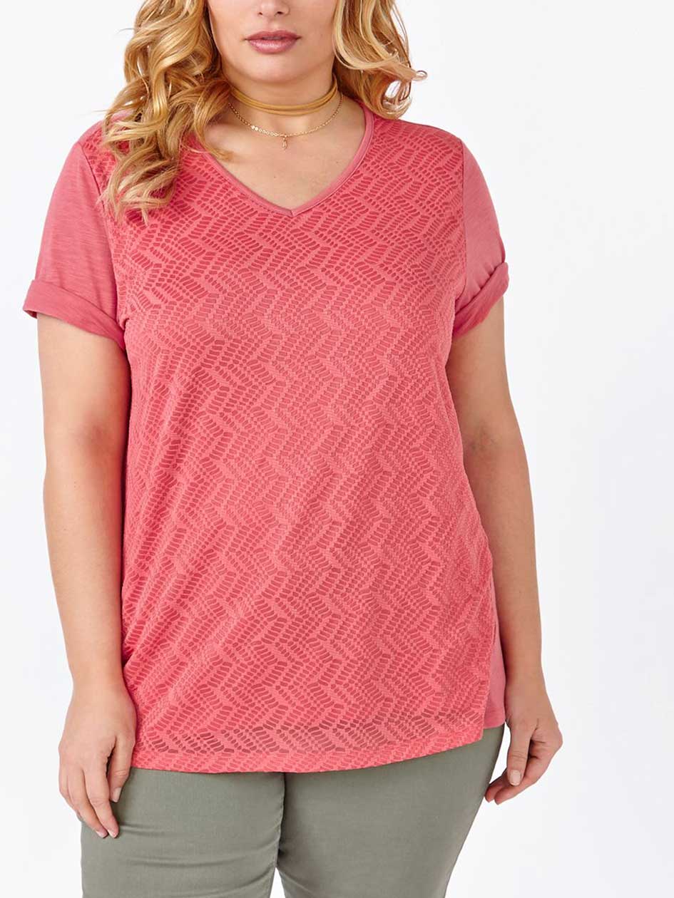 Shaped Fit Lace Front T-Shirt Shaped Fit Lace Front T-Shirt