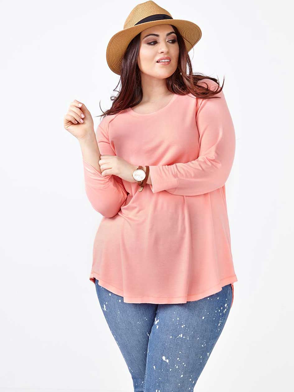 MELISSA McCARTHY 3/4 Sleeve Basic T-Shirt MELISSA McCARTHY 3/4 Sleeve Basic T-Shirt