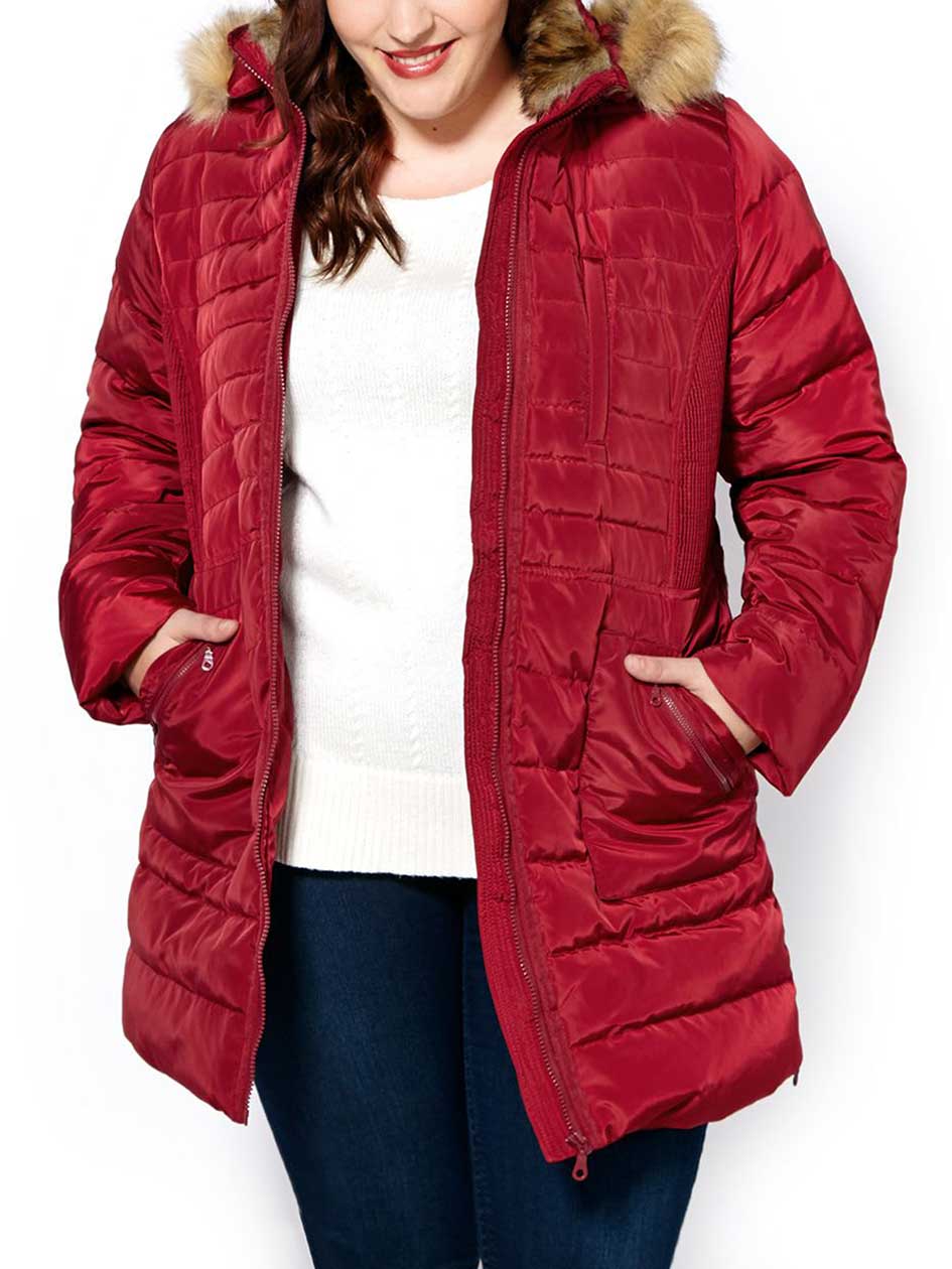 Faux-Fur Hooded Down Jacket Faux-Fur Hooded Down Jacket