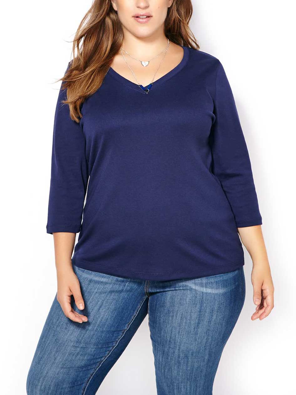 Shaped Fit 3/4 Sleeve T-Shirt Shaped Fit 3/4 Sleeve T-Shirt