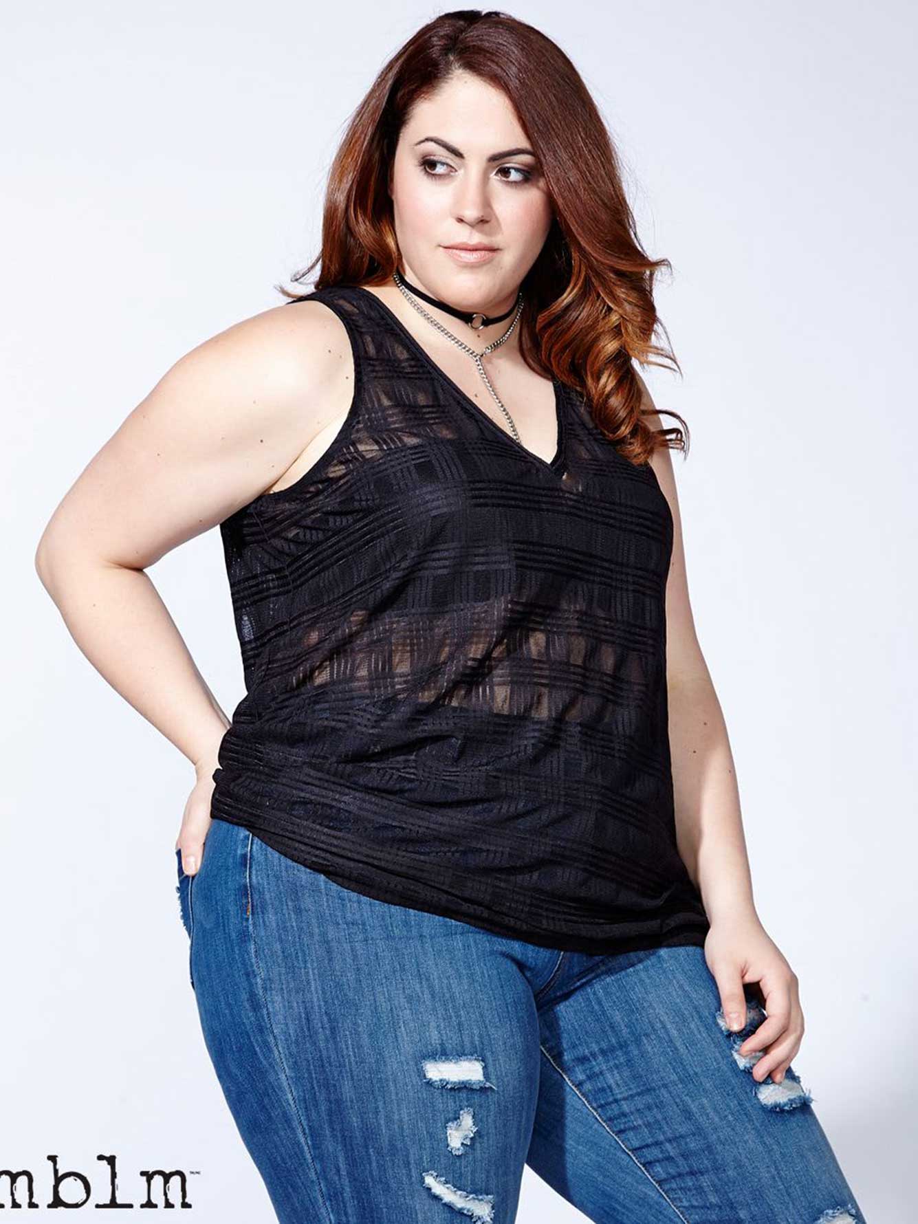 mblm Sleeveless Mesh Top Penningtons