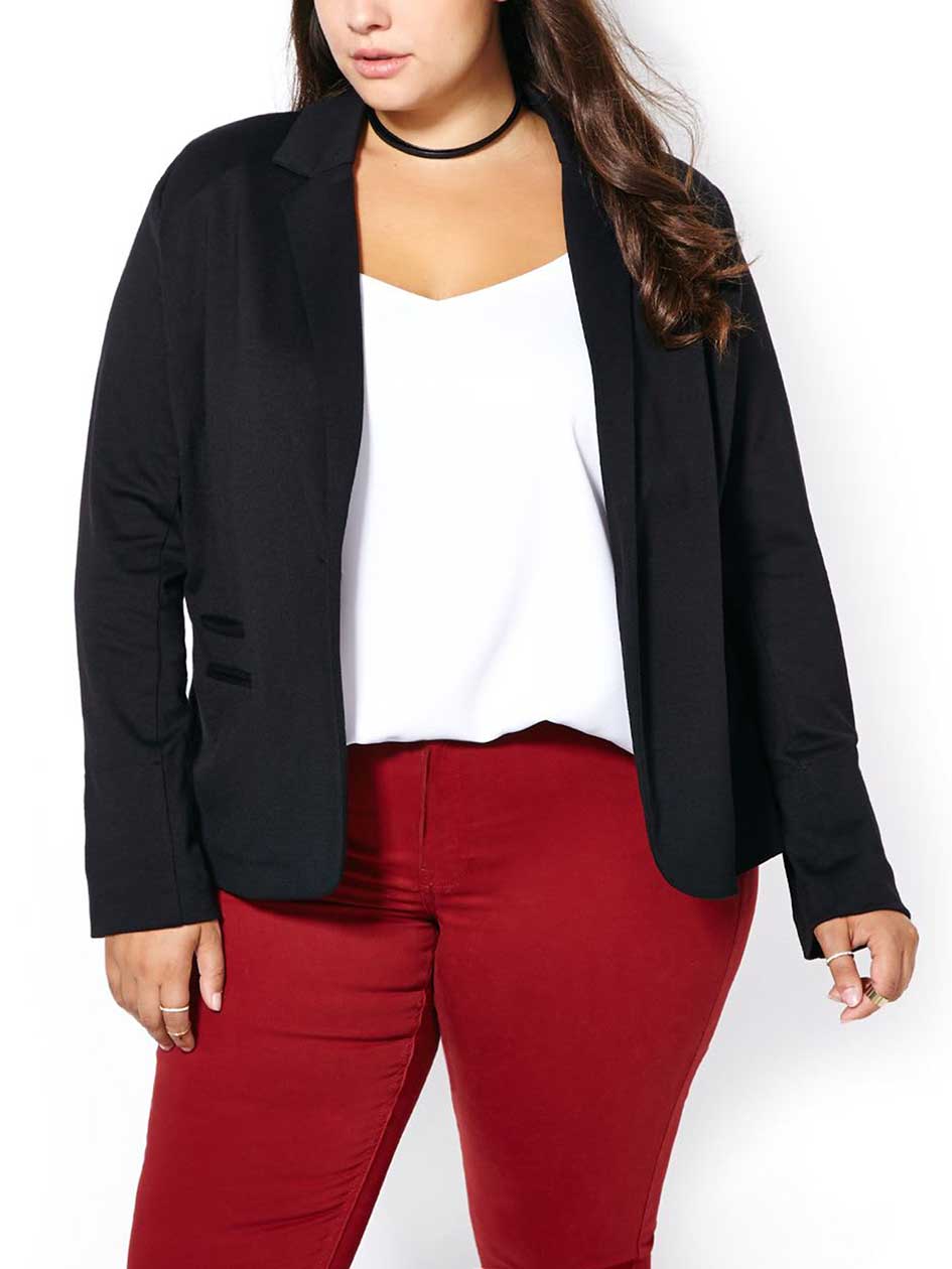 3/4 Sleeve Ponte Jacket 3/4 Sleeve Ponte Jacket