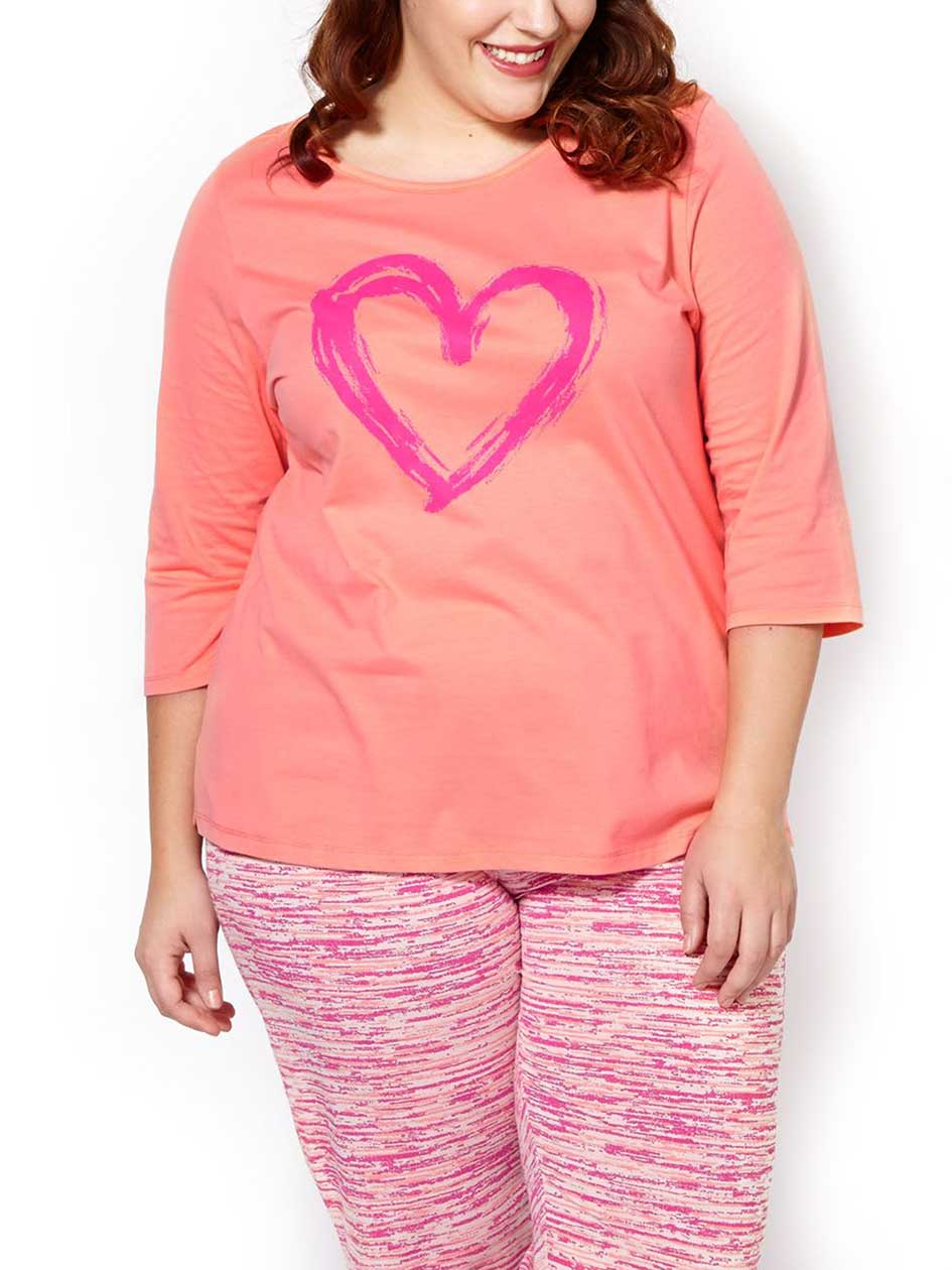 Ti Voglio 3/4 Sleeve Cotton PJ Top Ti Voglio 3/4 Sleeve Cotton PJ Top