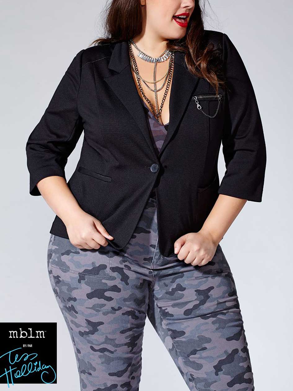 Tess Holliday - 3/4 Sleeve Blazer Tess Holliday - 3/4 Sleeve Blazer