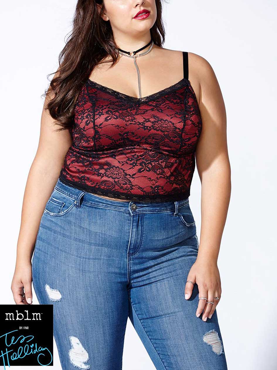 Tess Holliday - Cropped Lace Cami Tess Holliday - Cropped Lace Cami