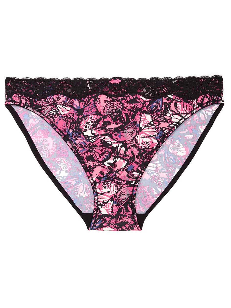 Ti Voglio Printed Bikini Panty with Lace Ti Voglio Printed Bikini Panty with Lace