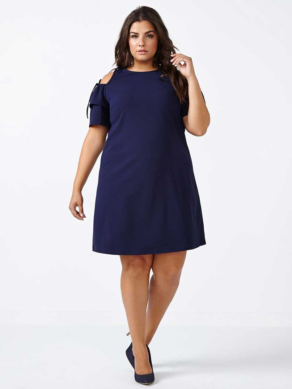 ONLINE ONLY - Cold Shoulder Swing Dress ONLINE ONLY - Cold Shoulder Swing Dress