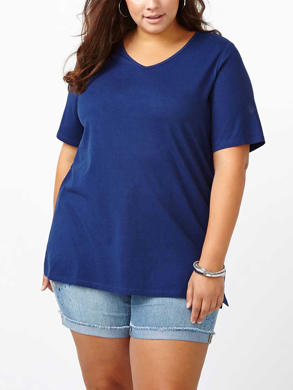 Girlfriend Fit V-Neck T-Shirt Girlfriend Fit V-Neck T-Shirt