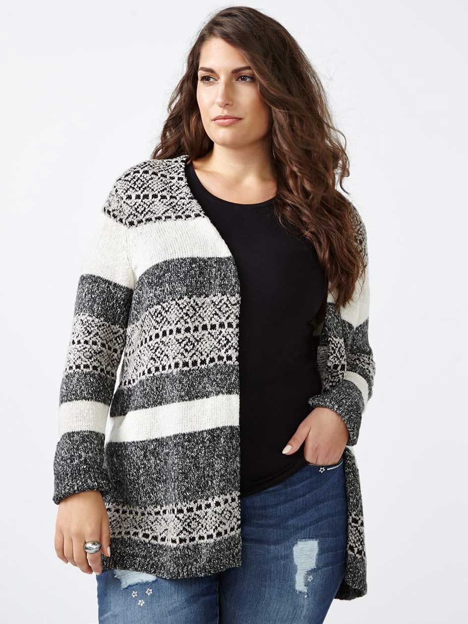 d/c JEANS Long Sleeve Patterned Cardigan d/c JEANS Long Sleeve Patterned Cardigan