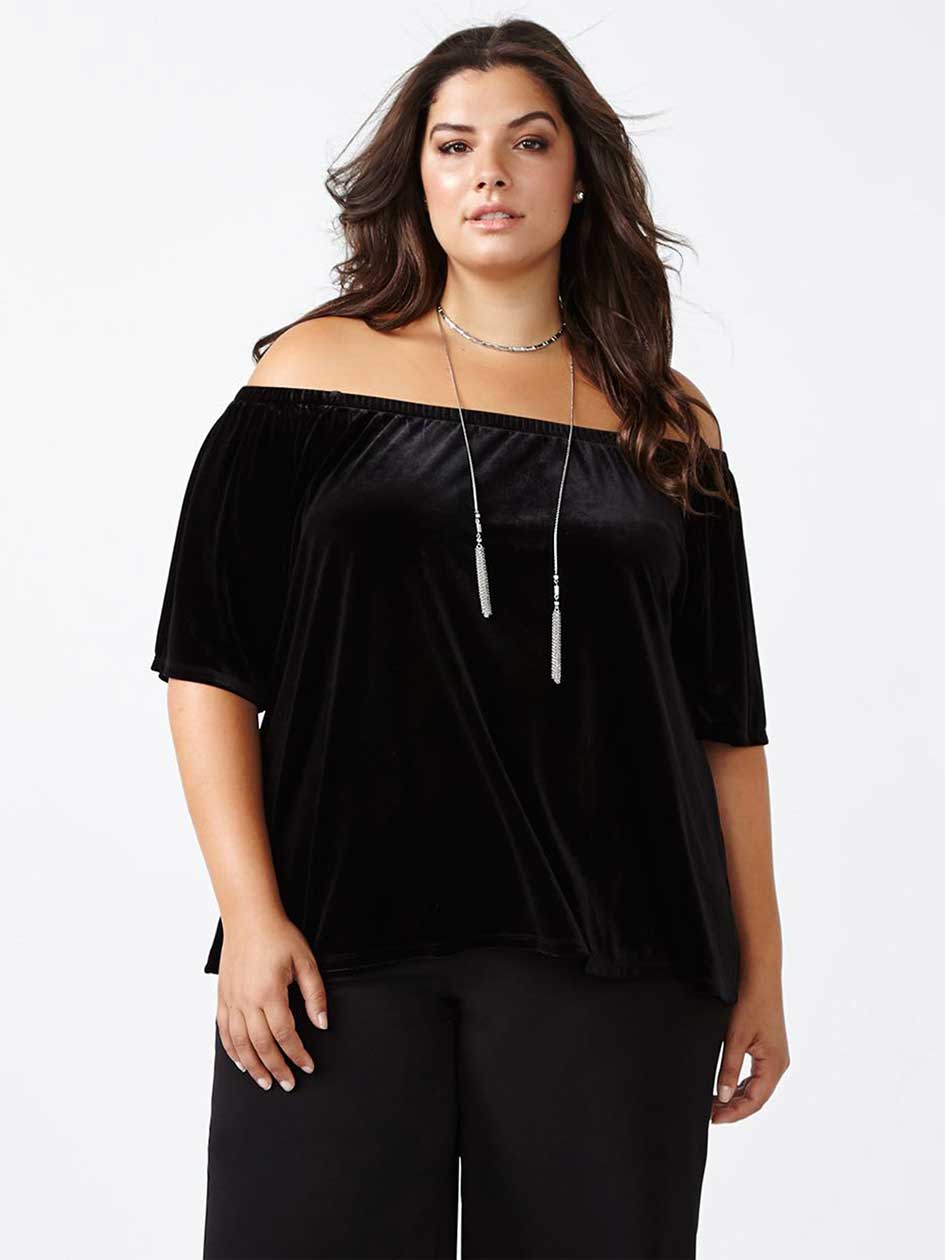 Velvet Off Shoulder Top Velvet Off Shoulder Top