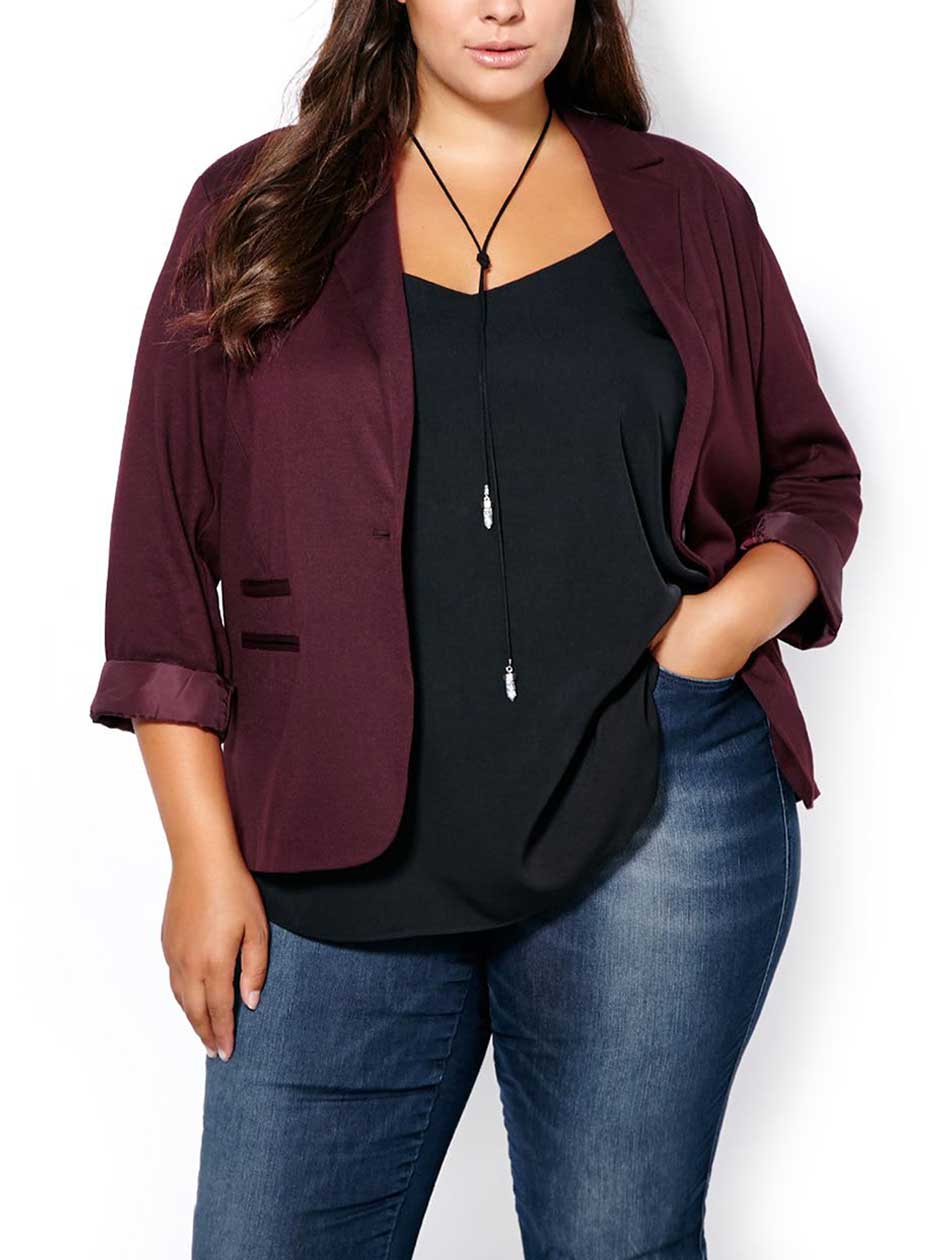 3/4 Sleeve Ponte Jacket 3/4 Sleeve Ponte Jacket