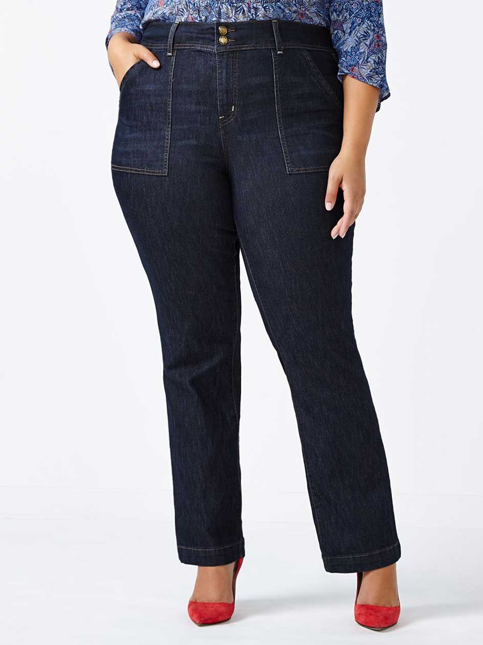 d/c JEANS Petite Slightly Curvy Fit Bootcut Jean d/c JEANS Petite Slightly Curvy Fit Bootcut Jean
