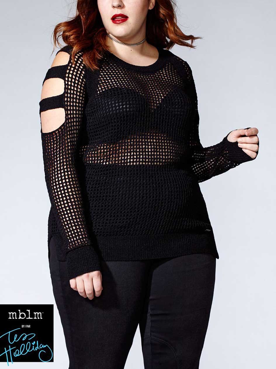 Tess Holliday - Long Sleeve Sheer Sweater Tess Holliday - Long Sleeve Sheer Sweater