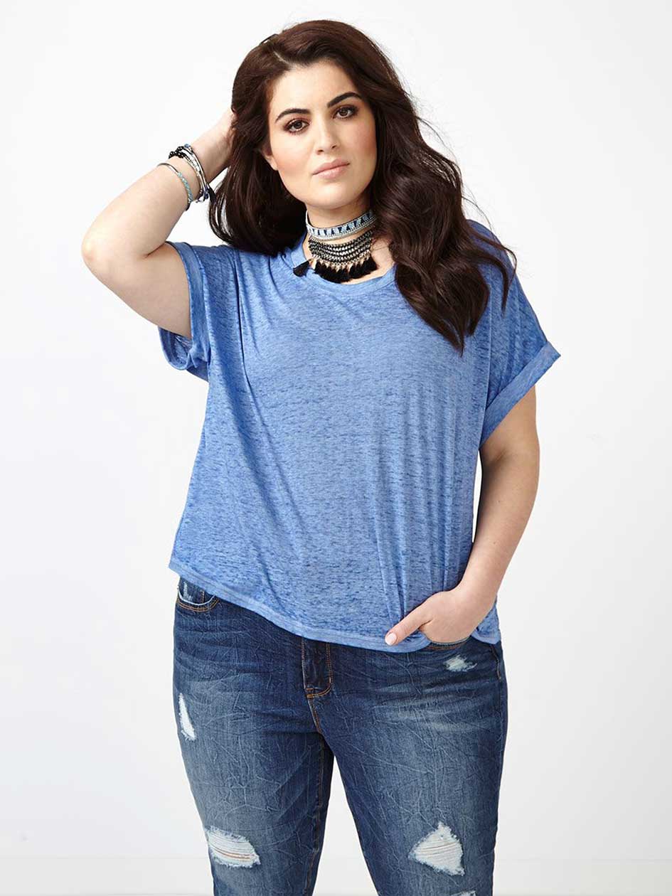 MELISSA McCARTHY Burnout Crop Top MELISSA McCARTHY Burnout Crop Top