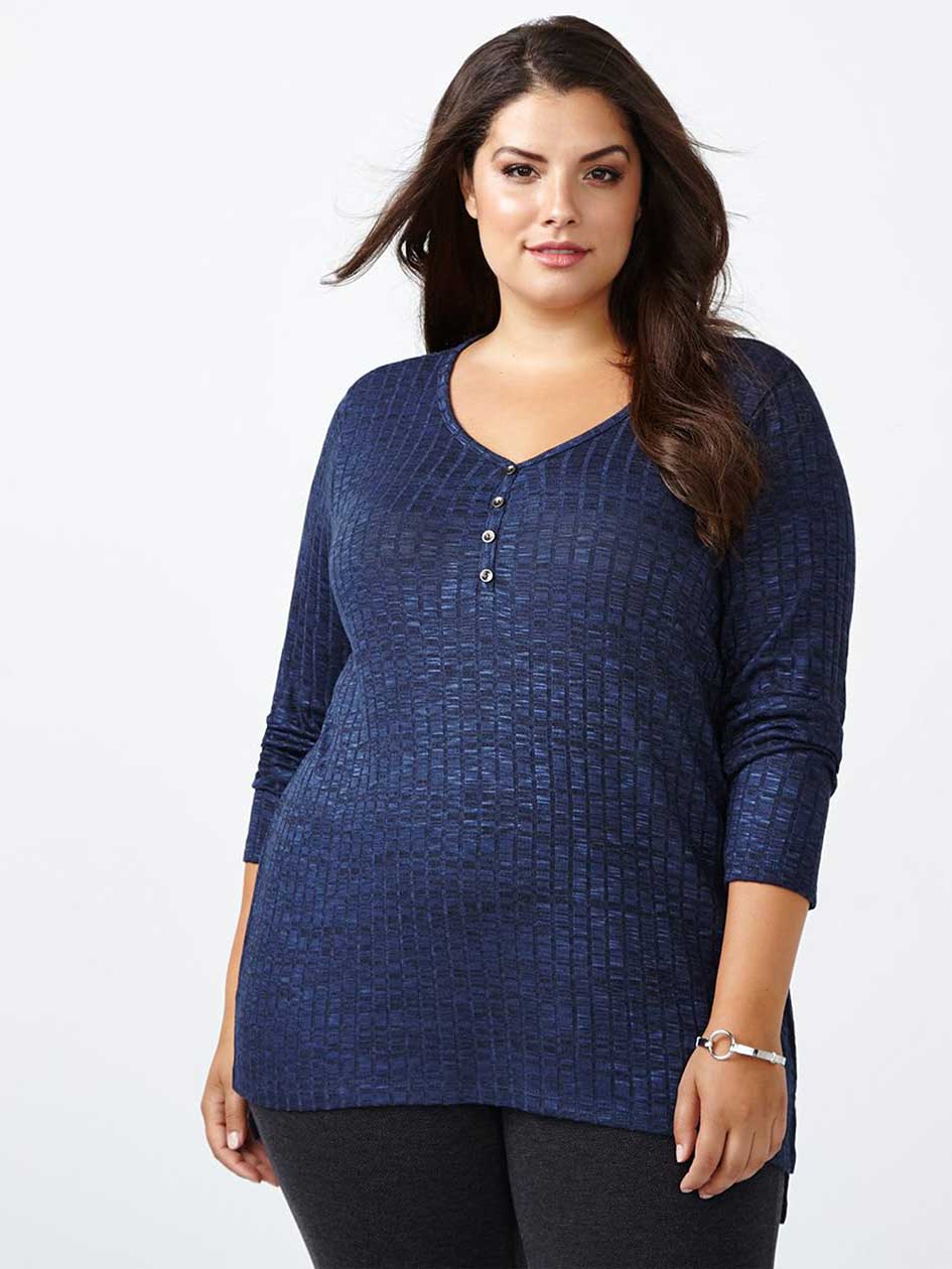 Girlfriend Fit Long Sleeve Knit T-Shirt Girlfriend Fit Long Sleeve Knit T-Shirt