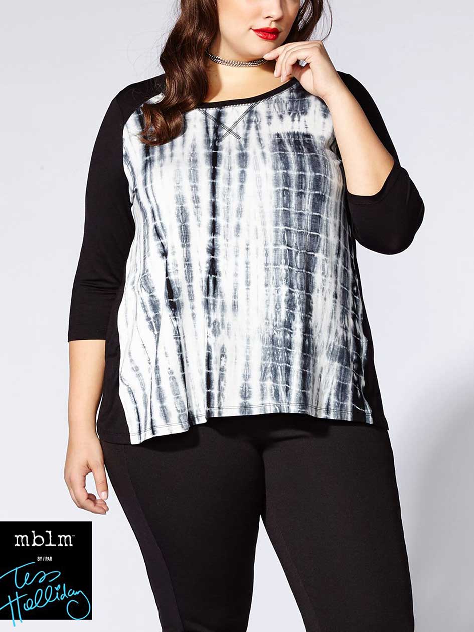 Tess Holliday - Print Front 3/4 Sleeve Top Tess Holliday - Print Front 3/4 Sleeve Top