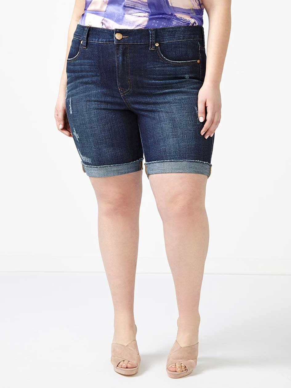 MELISSA McCARTHY Distressed Denim Short MELISSA McCARTHY Distressed Denim Short