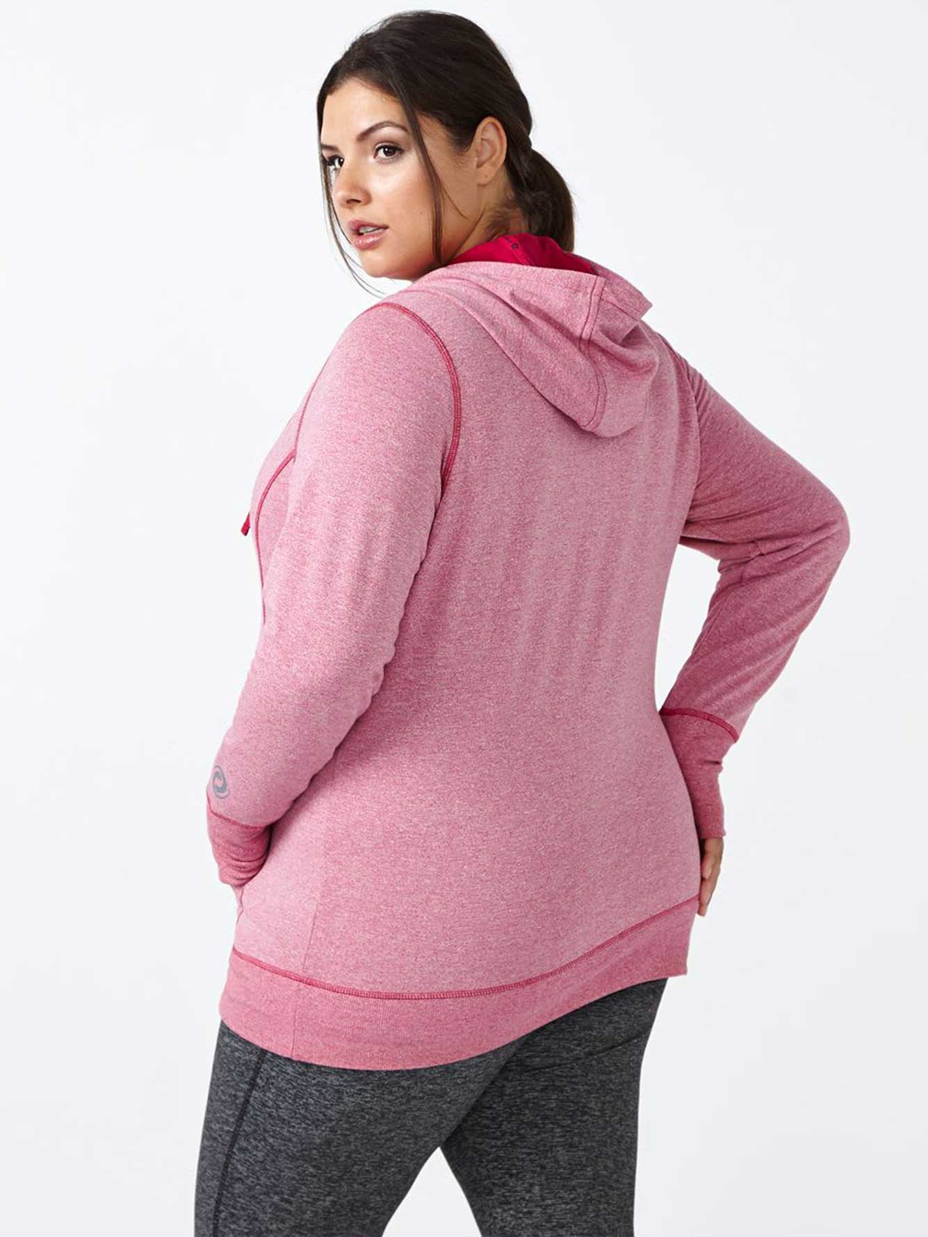 black zip up hoodie womens plus size