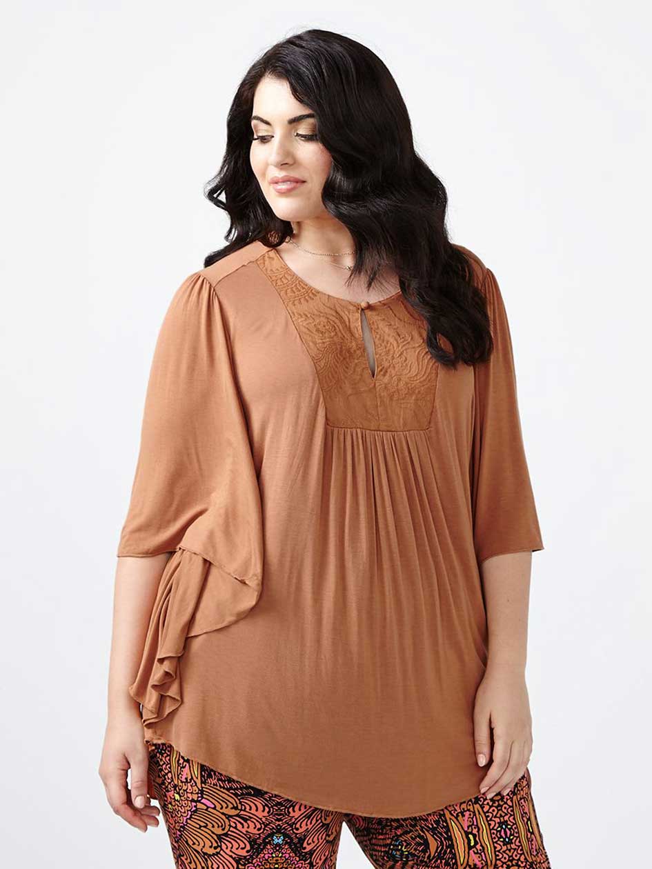 MELISSA McCARTHY Lace Bib Top MELISSA McCARTHY Lace Bib Top