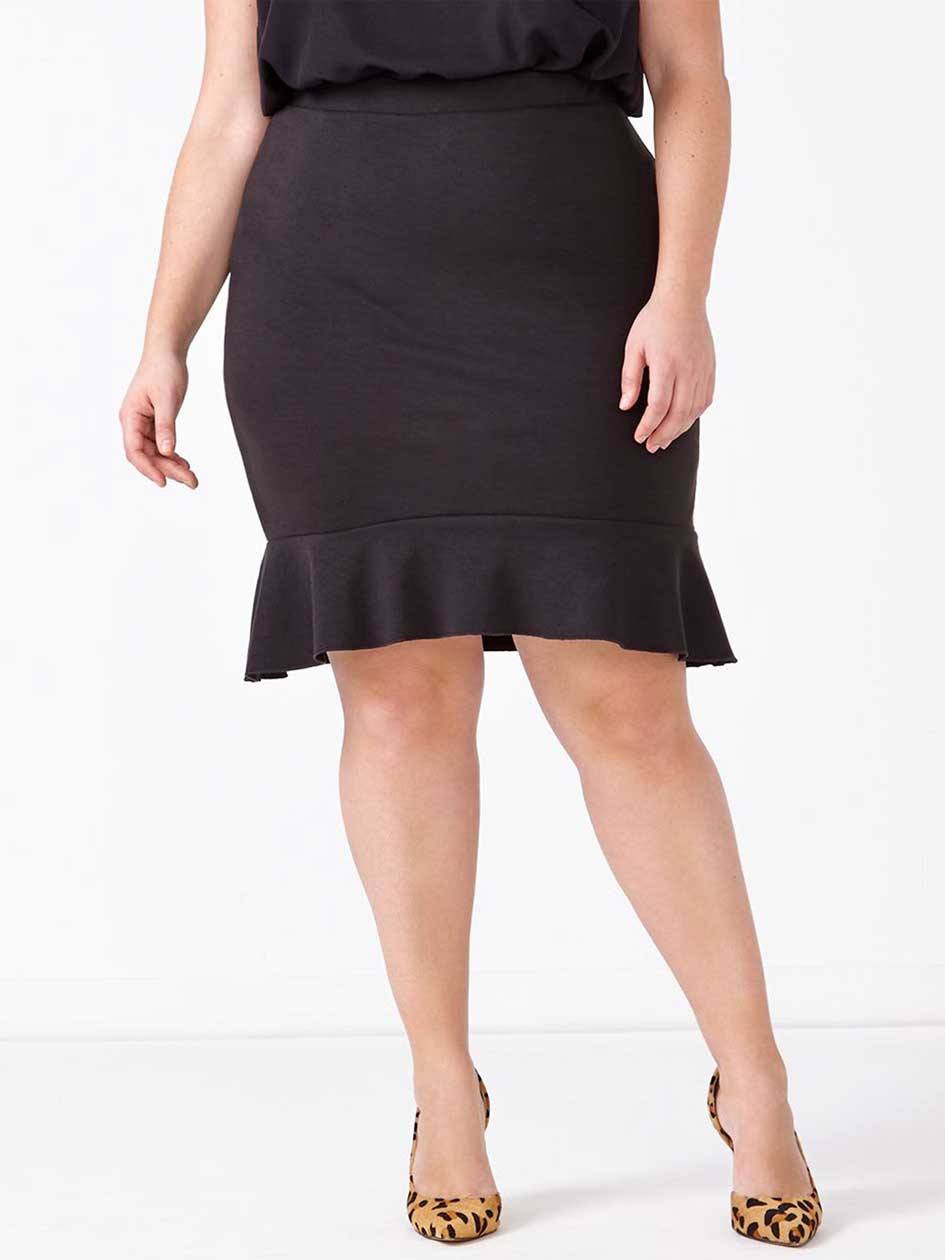 Ruffled Ponte de Roma pencil Skirt Ruffled Ponte de Roma pencil Skirt
