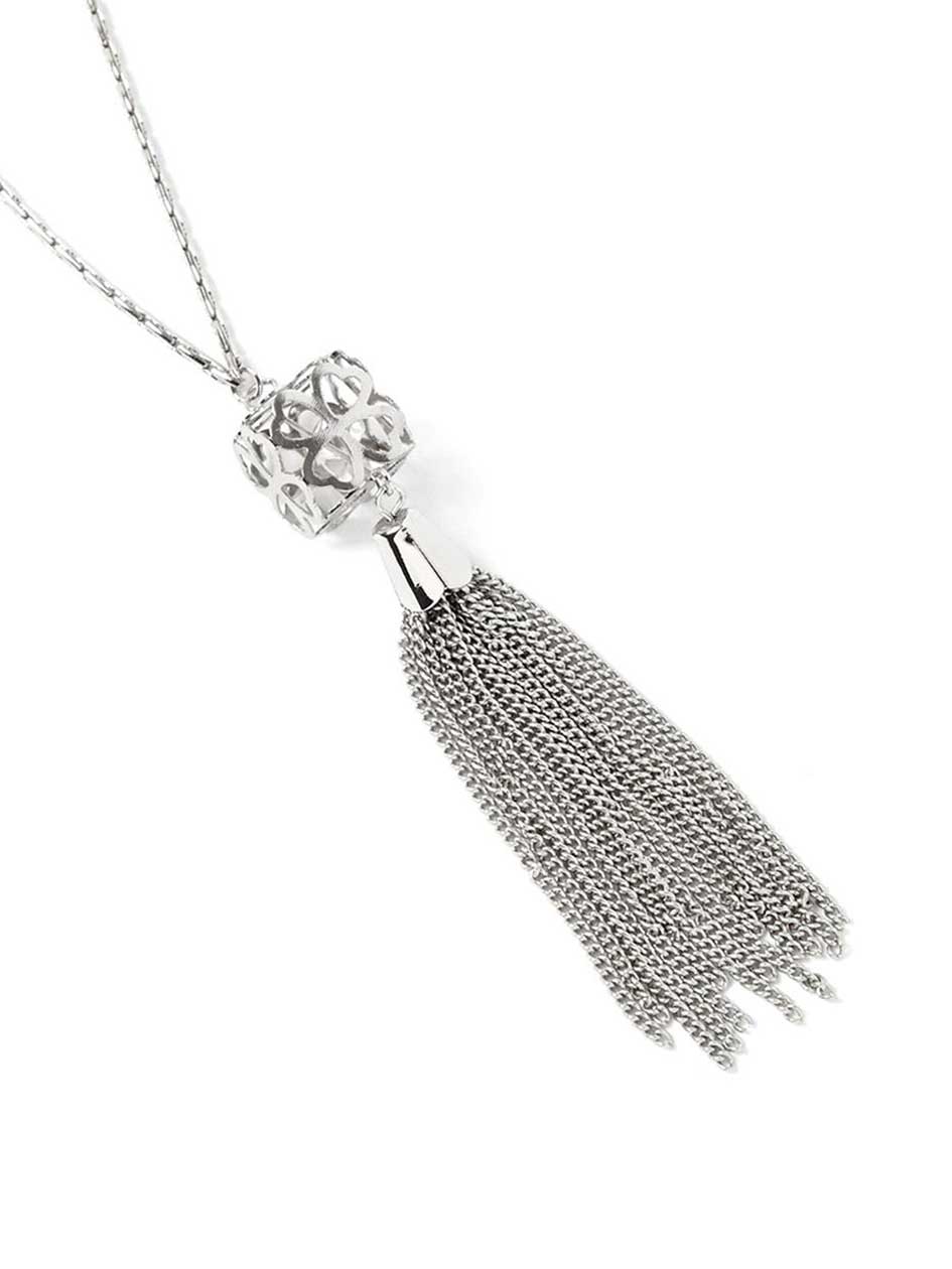 Multi-Chain Necklace with Chain Tassel Multi-Chain Necklace with Chain Tassel