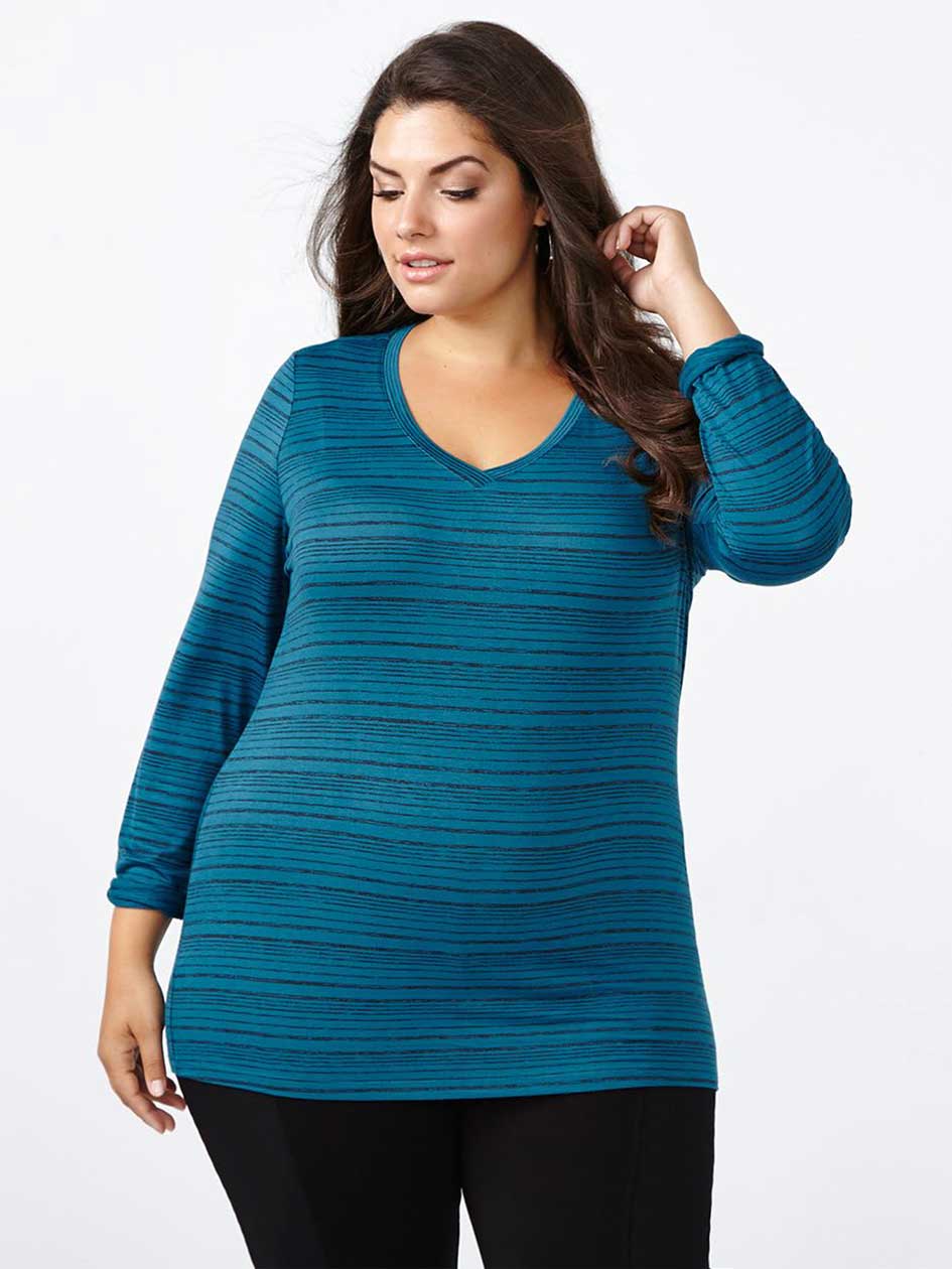Curve Fit Long Sleeve Striped T-Shirt Curve Fit Long Sleeve Striped T-Shirt